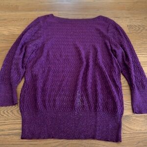 ELEMENTZ Women’s Sparkly Crewneck - Size Large